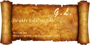 Grath László névjegykártya